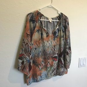 Chico’s floral lightweight blouse! Size 1 (small)